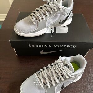 Nike Gray Basketball/Court shoes with Black Accents Sabrina Ionescu 2